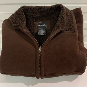Outbrook Fleece Coat Women’s Sz M Brown Hefty Fleece EUC